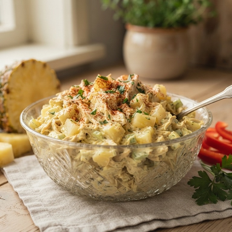 Kip kerrie salade recept