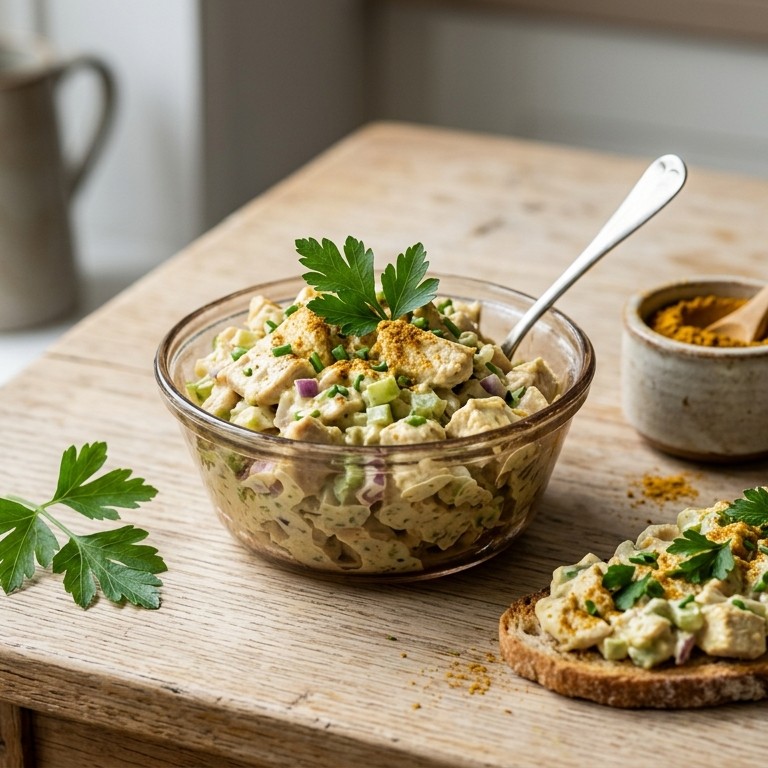Kip-kerrie salade recept