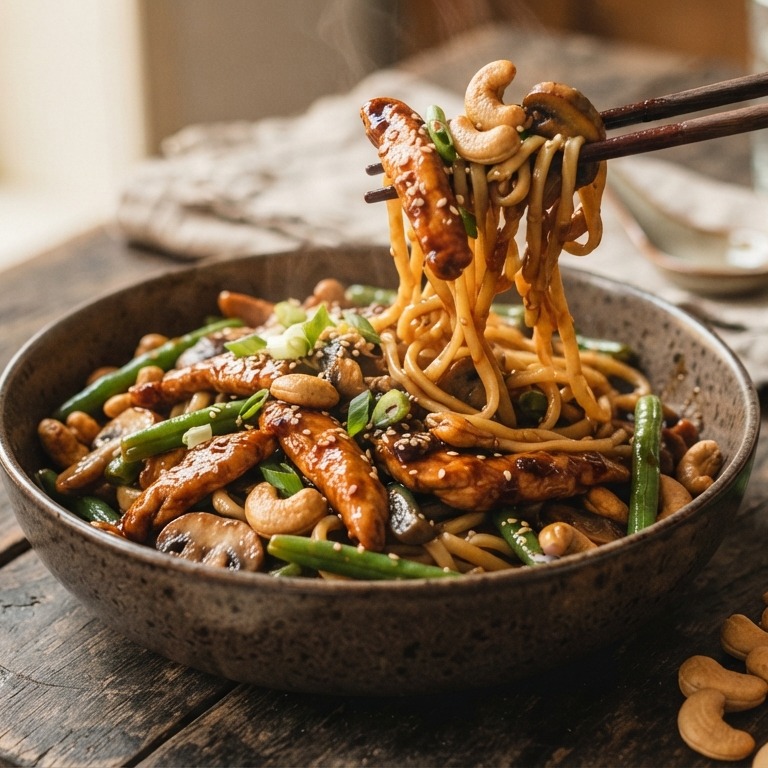 Kip ketjap met cashewnoten recept