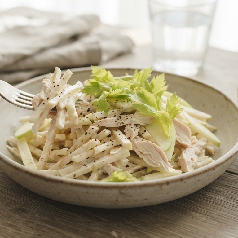 Kip knolselderijsalade recept