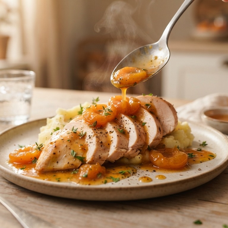 Kip met abrikozensaus recept