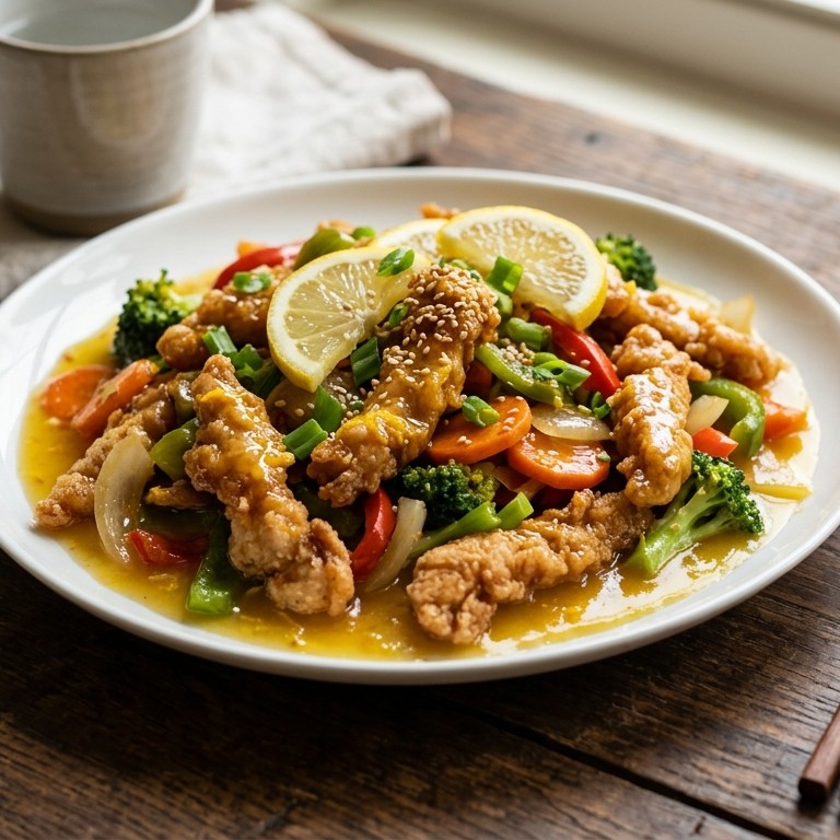 Kip met groente in citroensaus recept
