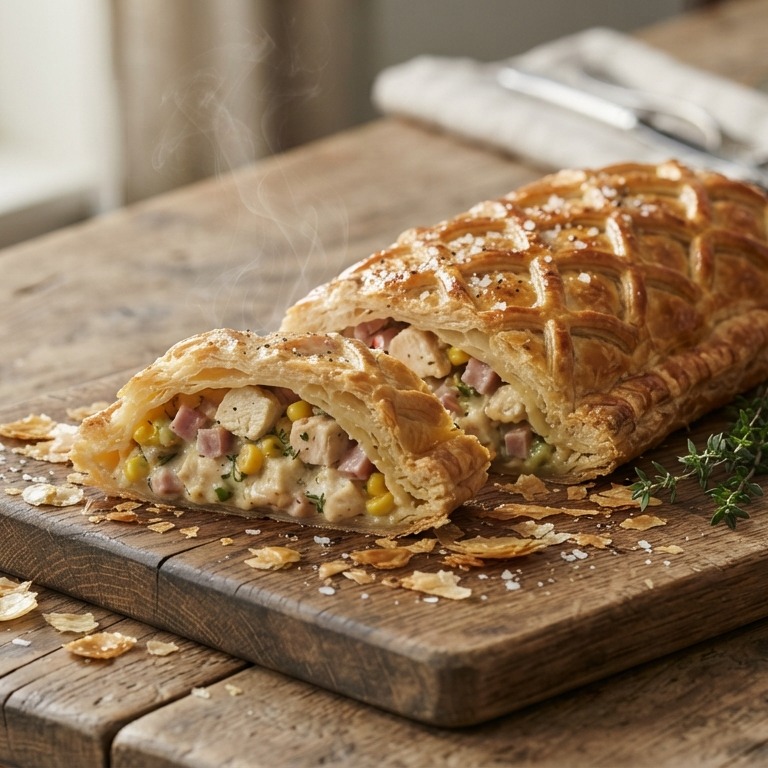 Kip met ham in bladerdeeg recept