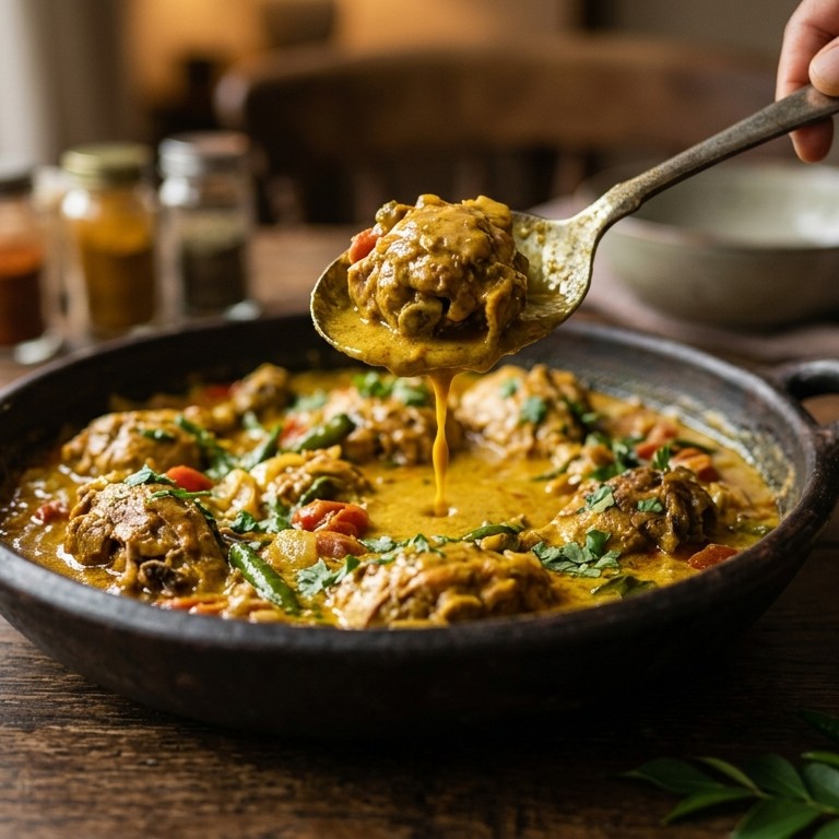 Kip met Kokos (Kuku paka) recept