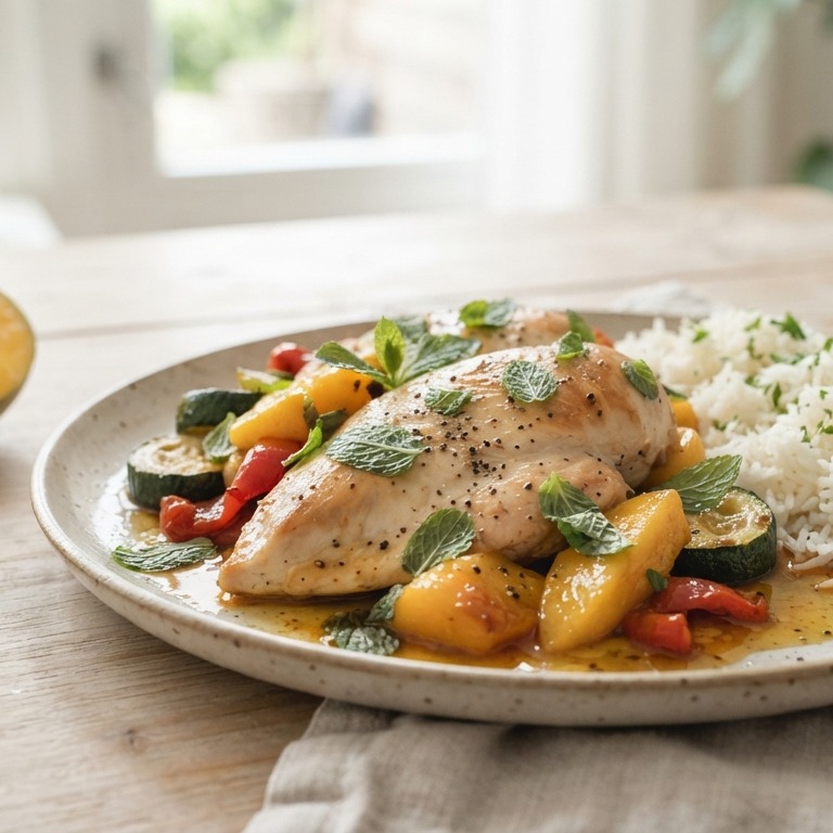 Kip met mango uit de braadzak recept