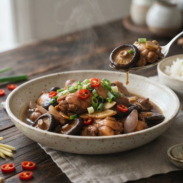 Kip met paddestoelen recept