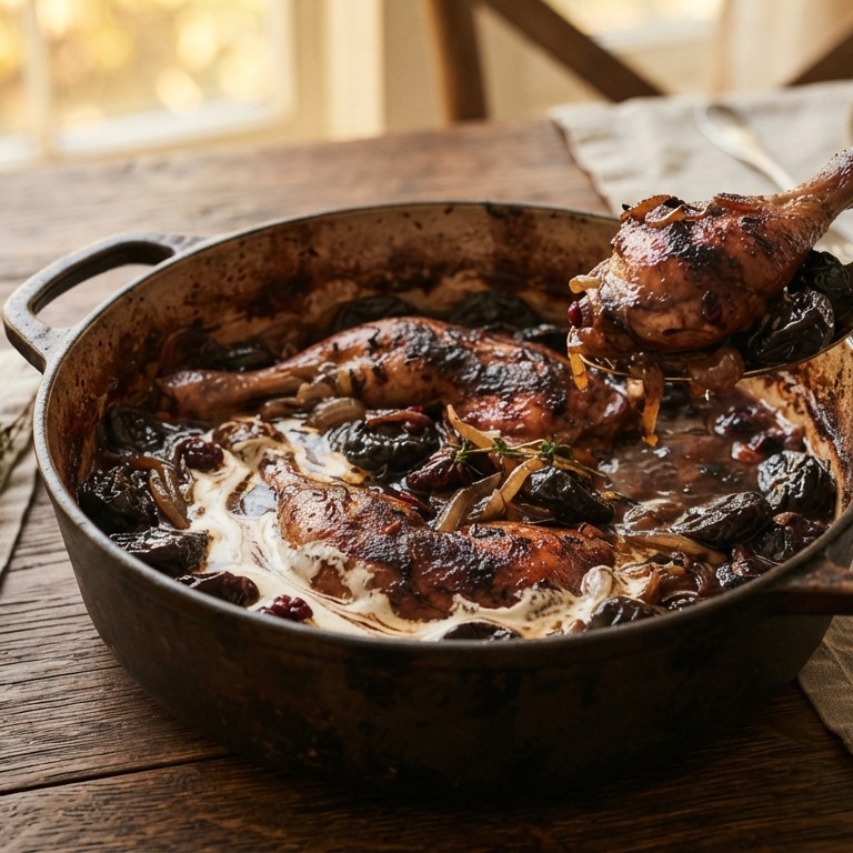 Kip met pruimen recept