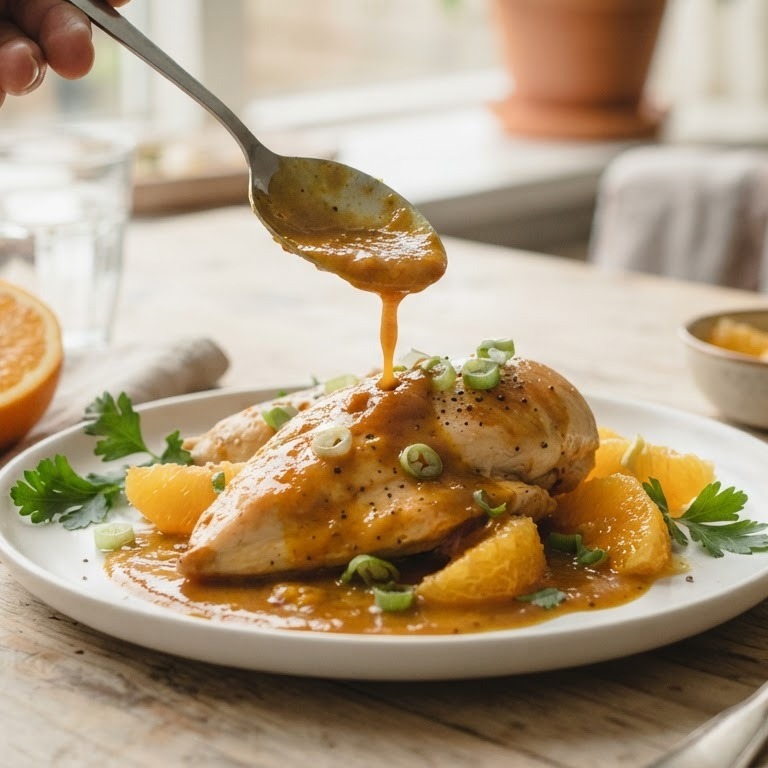 Kip met sinaasappelsaus recept