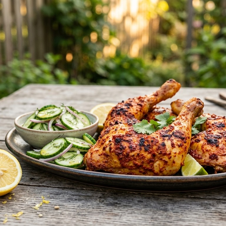 Kip piri-piri en komkommer recept