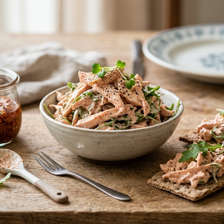 Kip rode pesto salade recept
