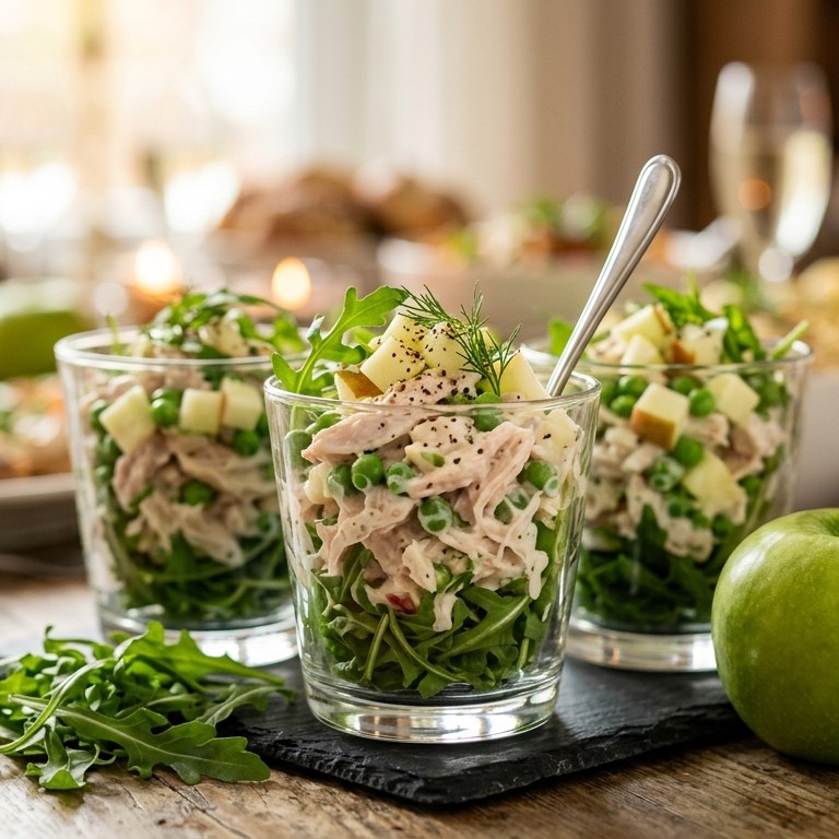 Kipcocktail met rucola en appel voor buffet recept