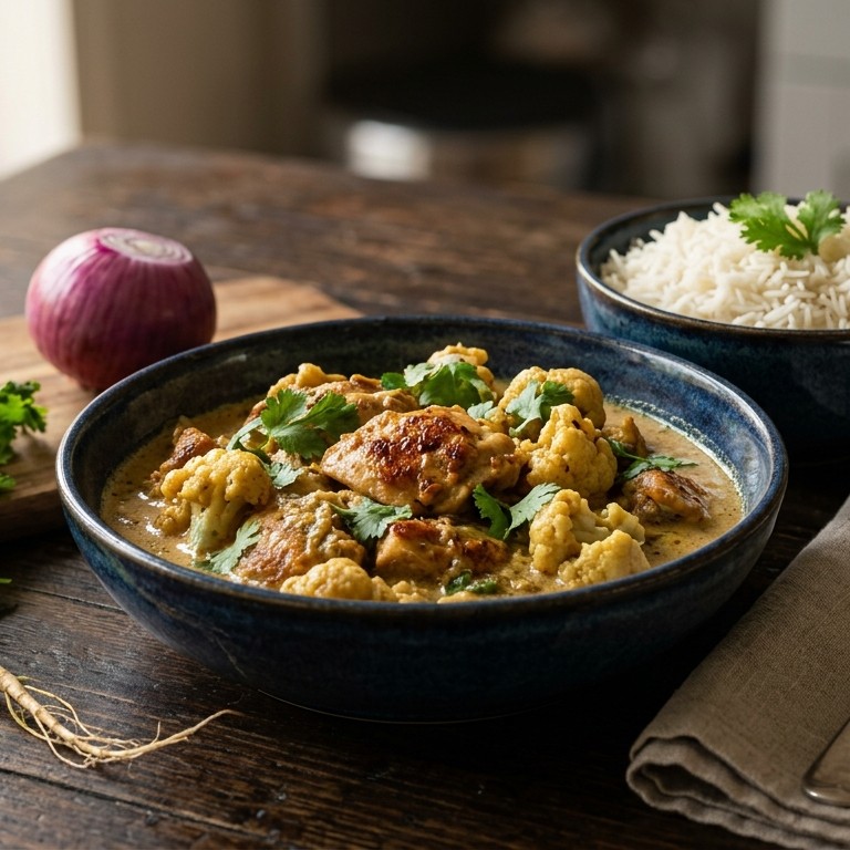 Kipcurry met bloemkool recept
