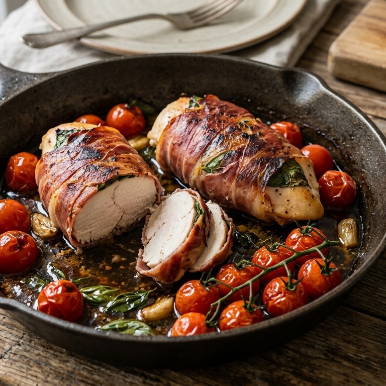 Kipfilet in rauwe ham recept
