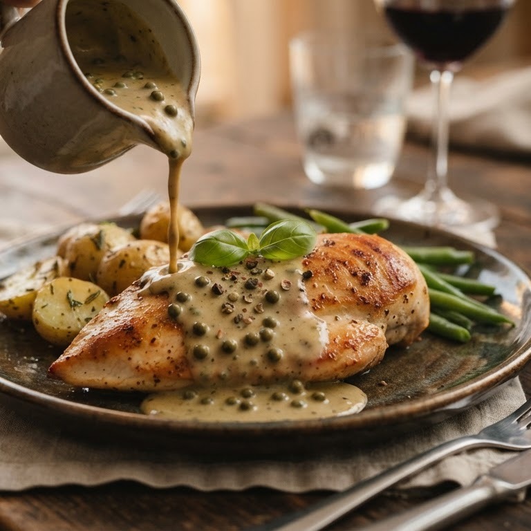 kipfilet met pepersaus recept