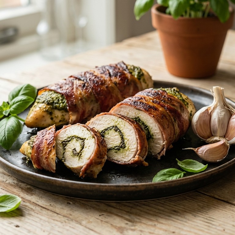 Kipfilet met pesto in een jasje recept