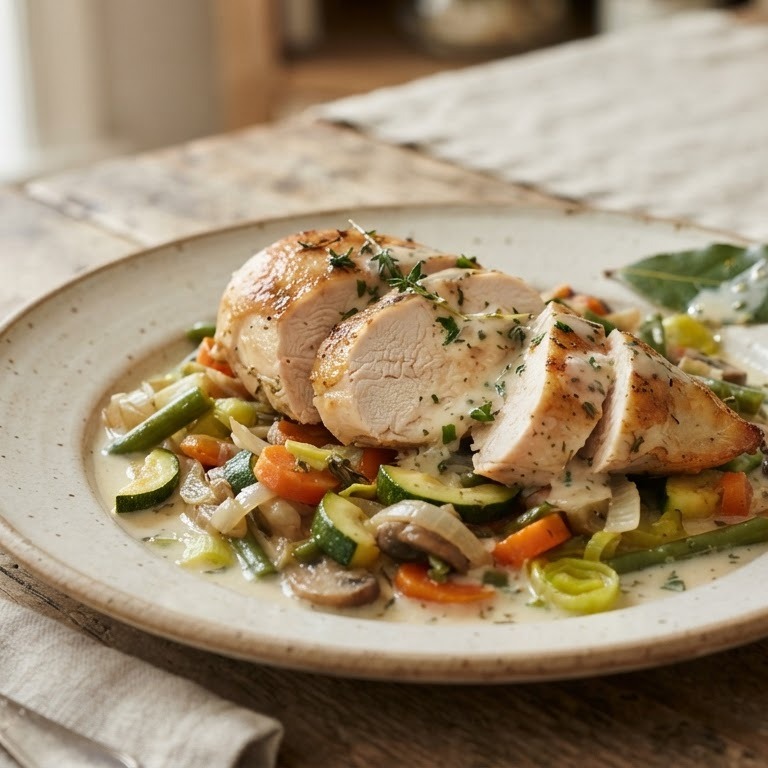 Kipfilet van de augustijnen met groenten recept