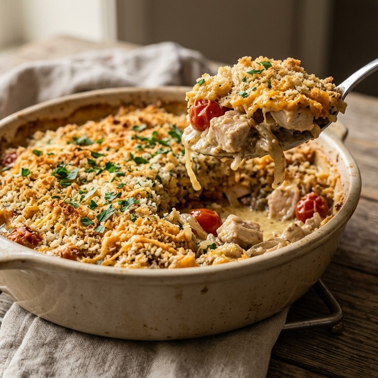 Kipgratin met broodkorstje recept