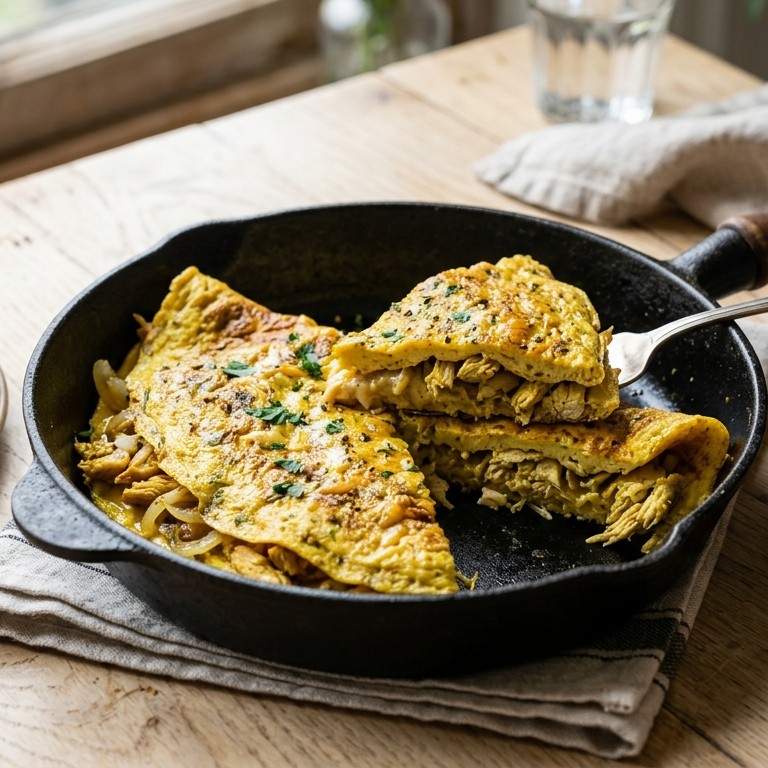 Kipomelet met kerrie recept