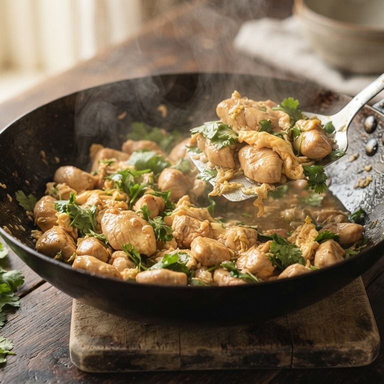 Kippenblokjes in de wok recept