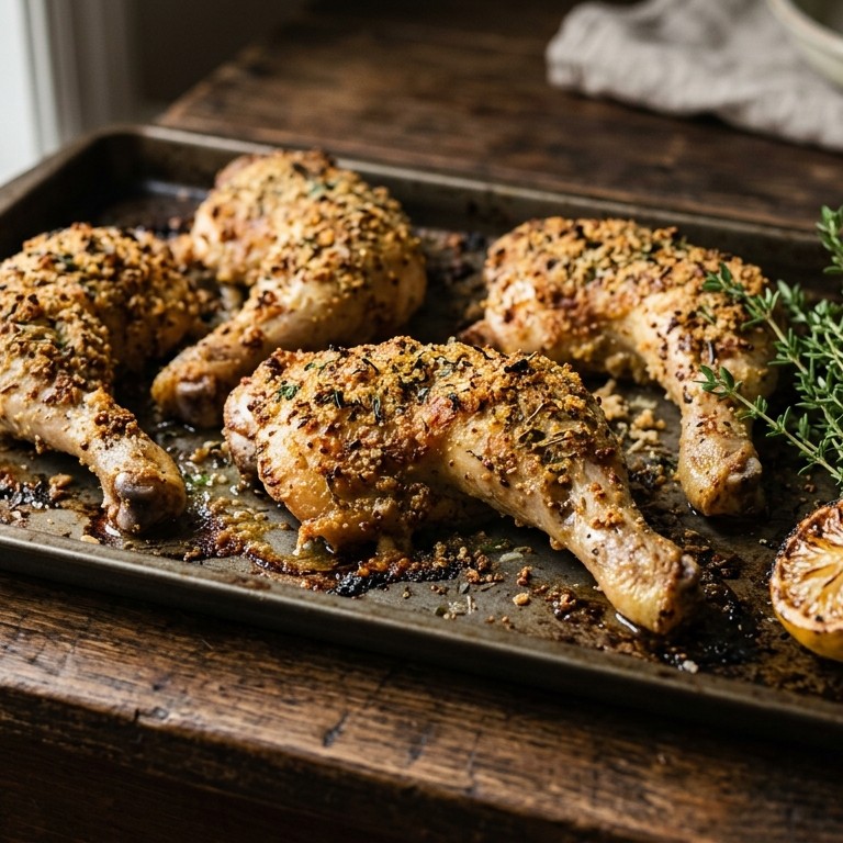 Kippenbouten met een mosterdkorstje recept