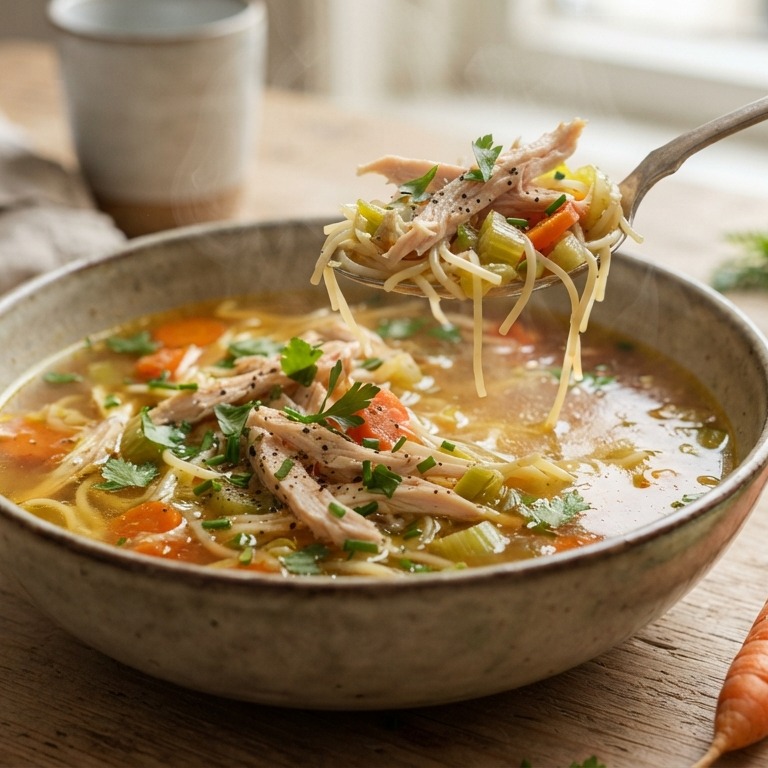 Kippensoep met gerookte kip recept