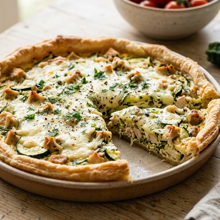 Kipquiche met courgette recept