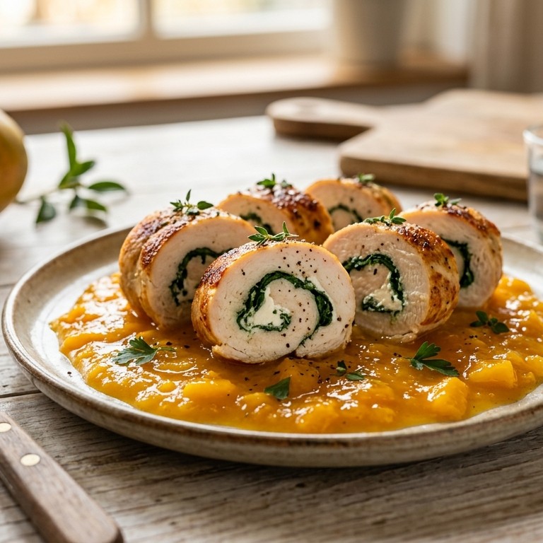 Kiprolletjes met verse roomkaas en mangosaus recept