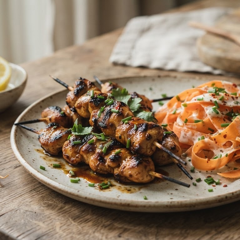 Kipsaté met wortel recept
