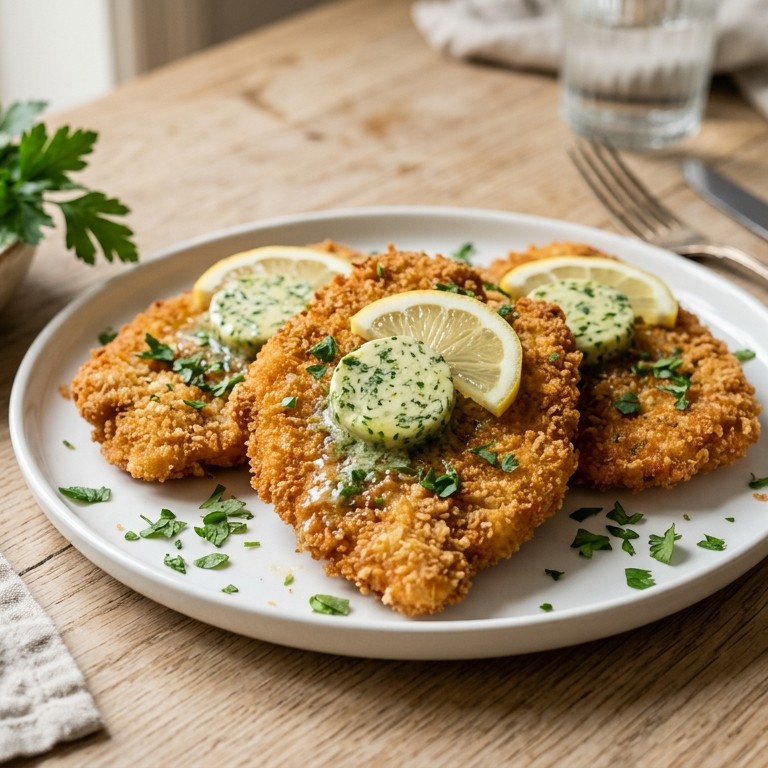 Kipschnitzels met kruidenboter recept