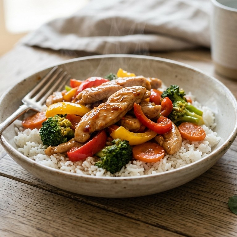 Kipschotel met rijst en gemengde groente recept
