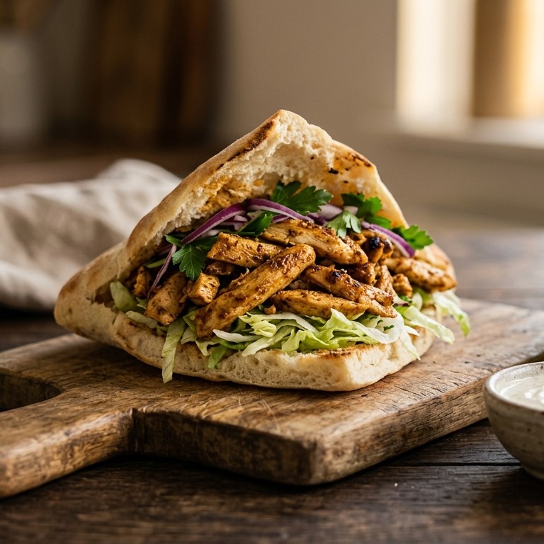Kipshoarma met Turks brood recept
