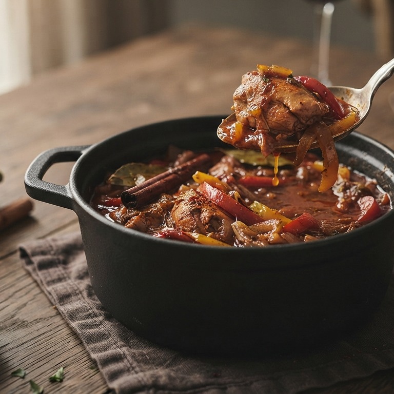 Kipstoofpotje met paprika recept