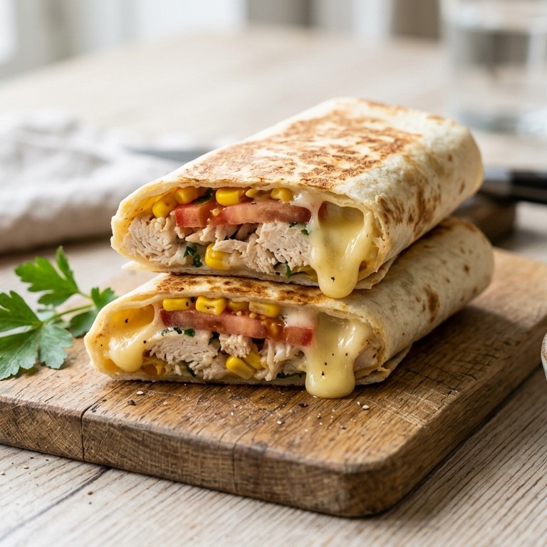 Kipwraps met kaas recept