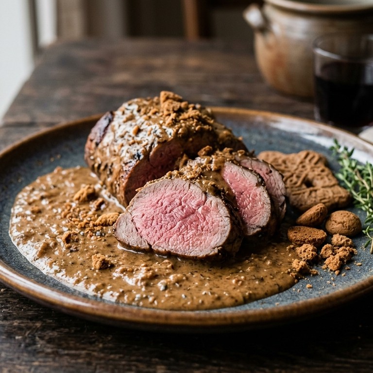 Klassiek gebraden hazenrug met roomsaus recept