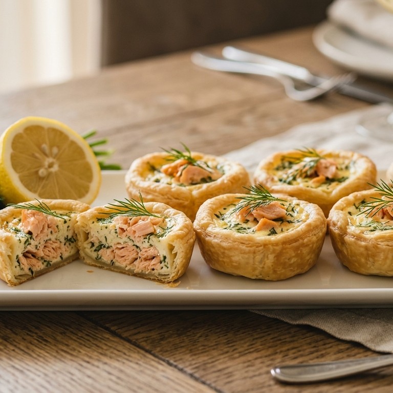Kleine zalmtaartjes recept