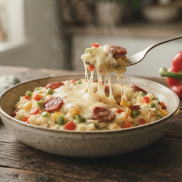Kleurige paprikastamppot recept