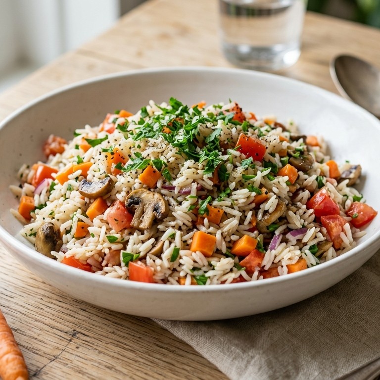 Kleurige rijstsalade recept