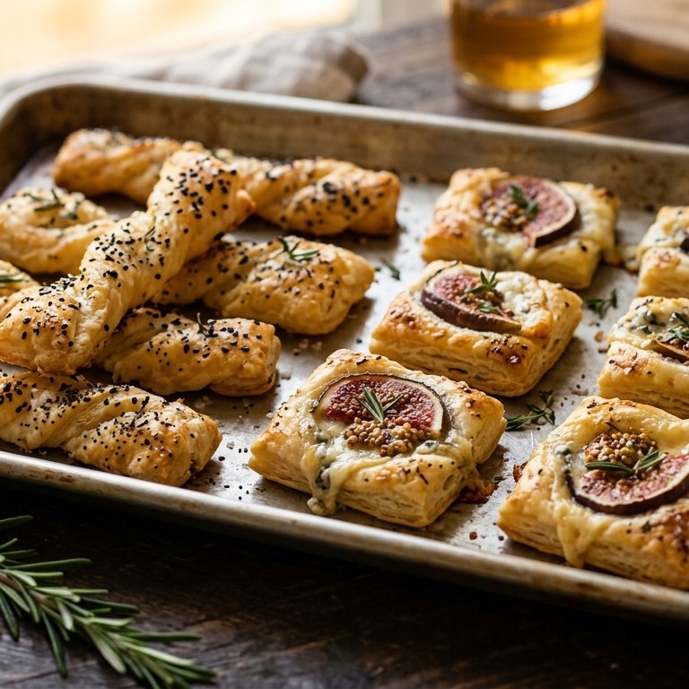 Knapperige bladerdeeghapjes recept