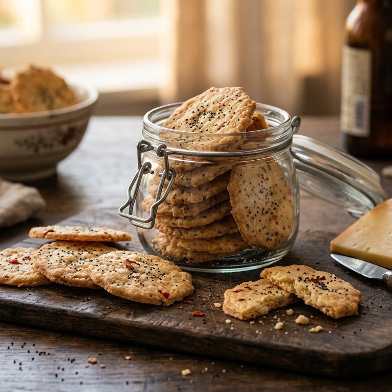 Knapperige kaaskoekjes recept