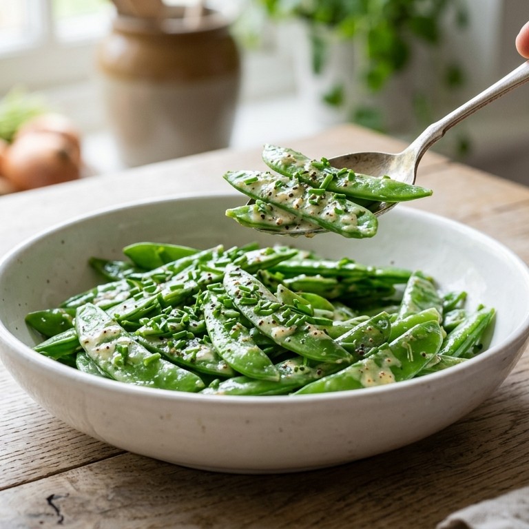 Knapperige peultjes met bieslook recept