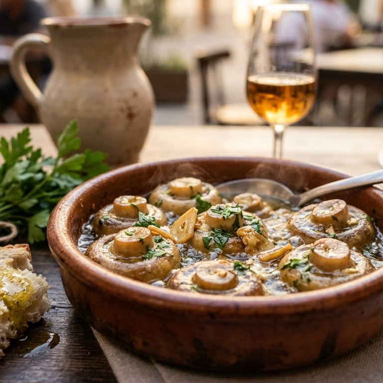 Knoflook champignons recept