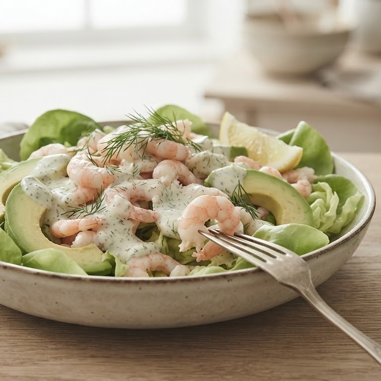 Knoflook-garnalensalade recept