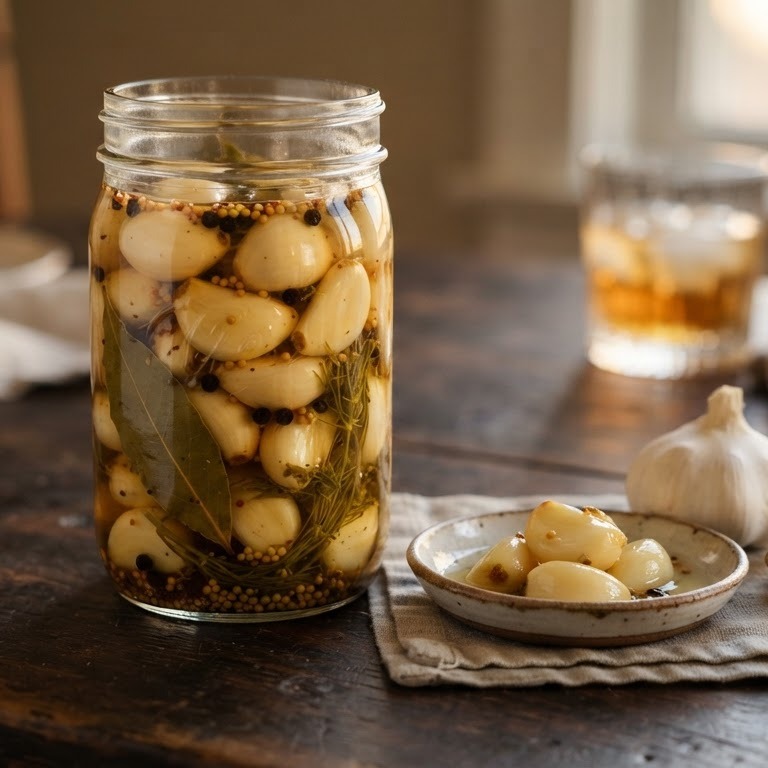 Knoflook-Pickles recept