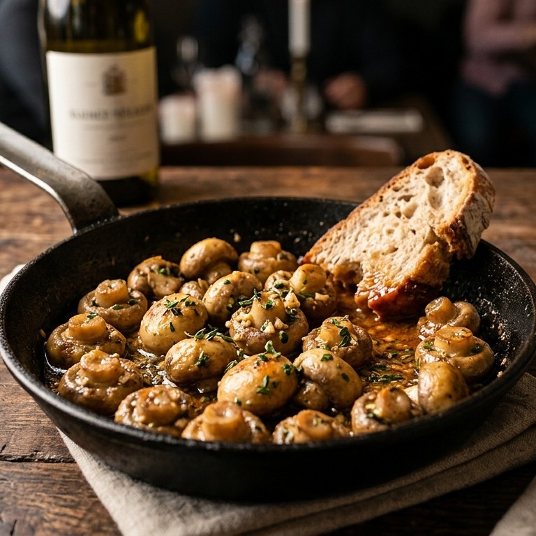 Knoflookpaddenstoelen recept