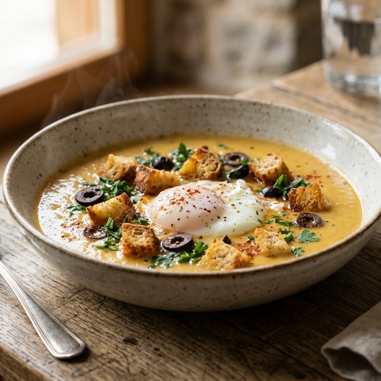 Knoflooksoep met ei recept