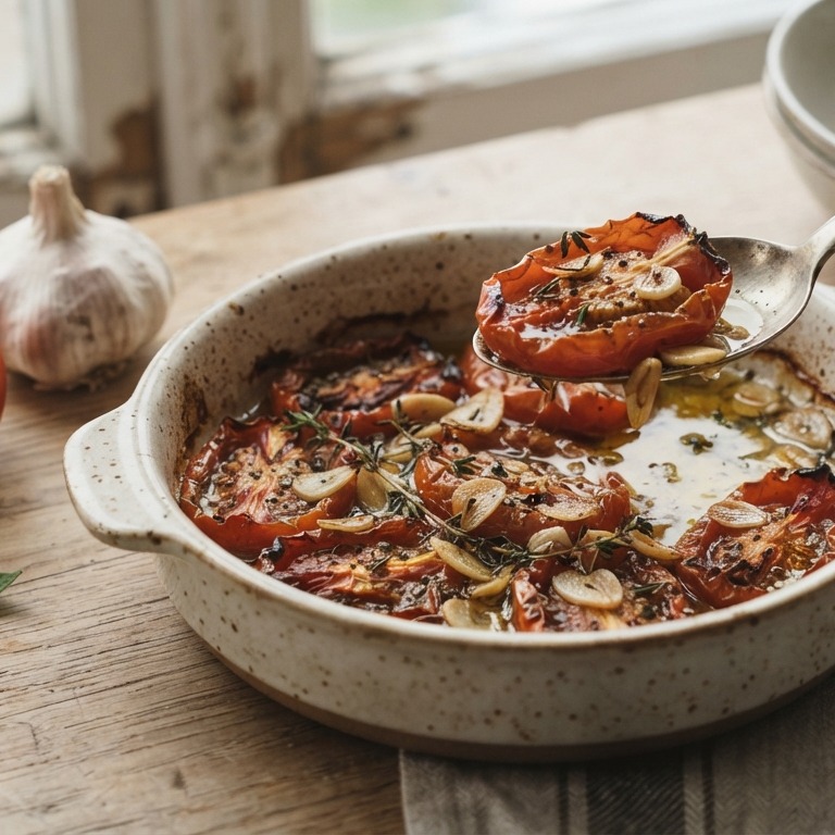 Knoflooktomaten uit de oven recept