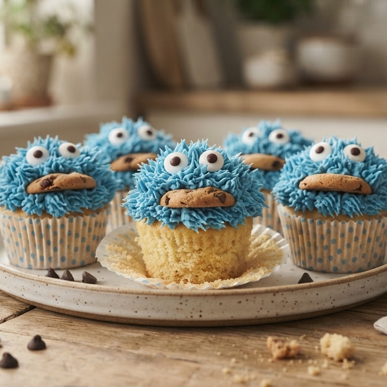 Koekiemonster cupcakes recept