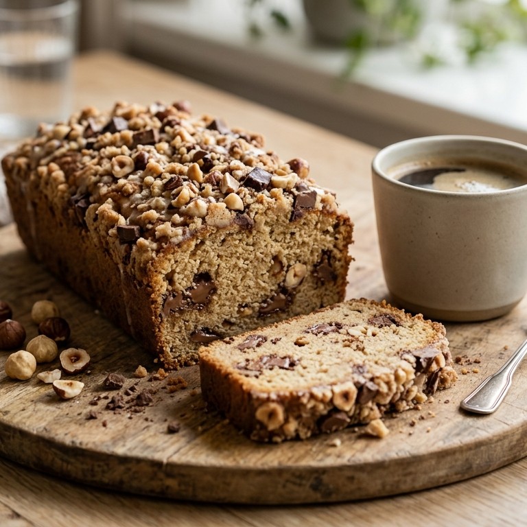 Koffiecake met chocolade en noten recept