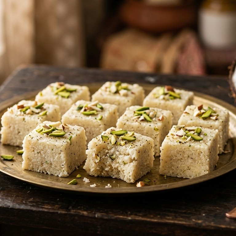Kokosbarfi (kokoskoek) recept