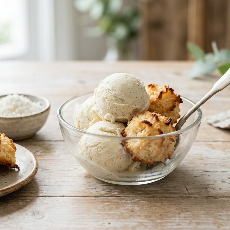 Kokosmacronen met ijs recept